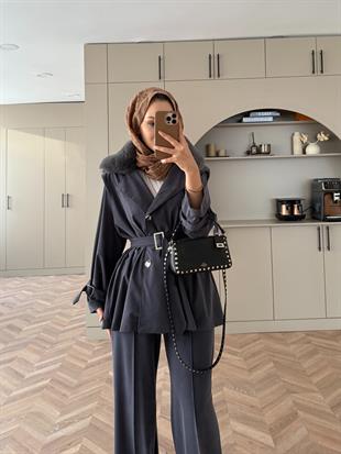 Hardy Kürk Detaylı Takım Antrasit