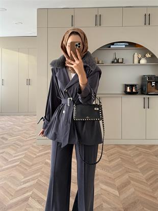 Hardy Kürk Detaylı Takım Antrasit