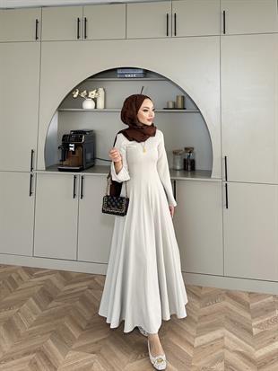 Harel A Kesim Elbise Bej