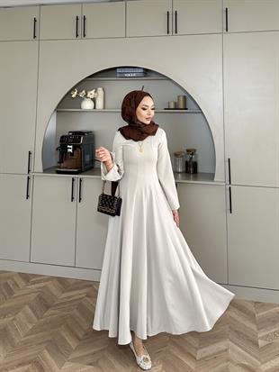 Harel A Kesim Elbise Bej