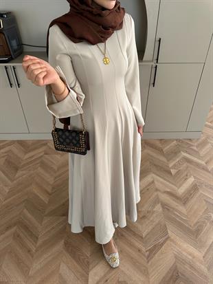 Harel A Kesim Elbise Bej