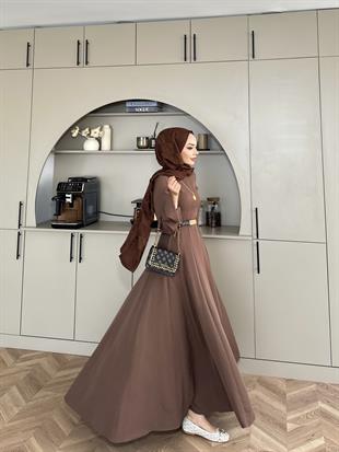 Harel A Kesim Elbise Kahve