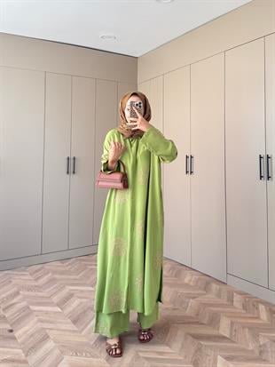 Hazel Pantolonlu Takım Yeşil