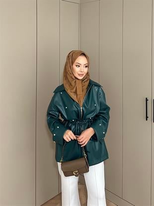 Henry Deri Ceket Zümrüt