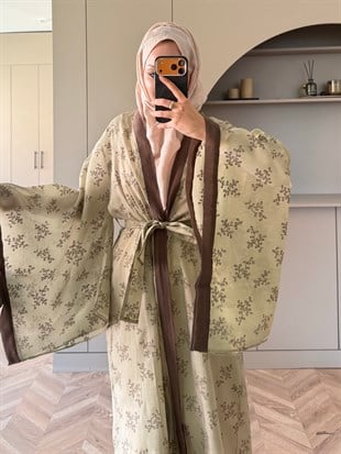 Hira Nakışlı Kimono Ada Çayı (5097)