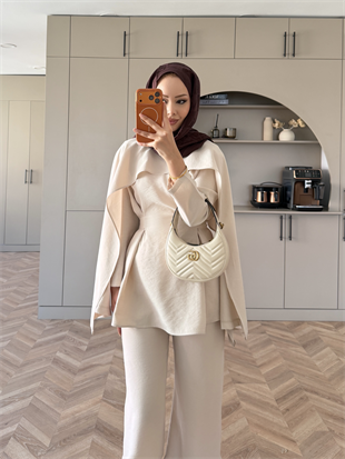 Holah Pelerin Takım Bej (2309)