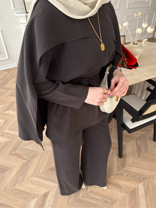 Holah Pelerinli Üçlü Takım Acı Kahve (2309)