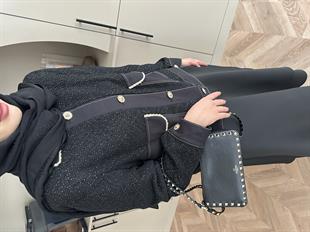 Holly Tüvit Ceket Siyah