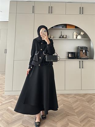 Holly Tüvit Ceket Siyah