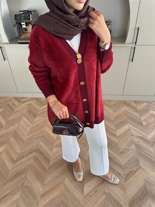 Hope Angora Hırka Bordo