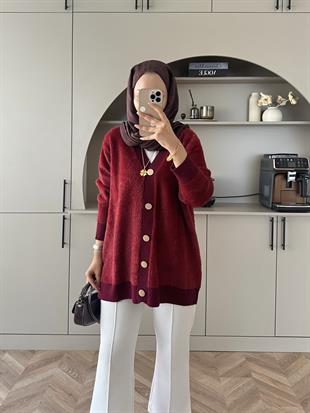 Hope Angora Hırka Bordo