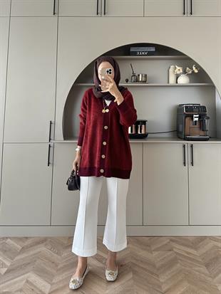 Hope Angora Hırka Bordo