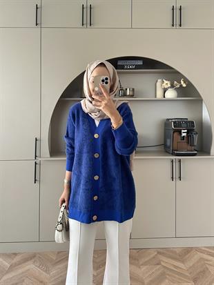 Hope Angora Hırka Mavi