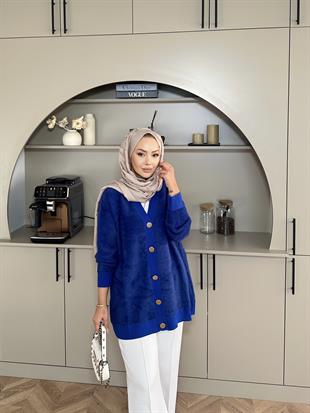 Hope Angora Hırka Mavi