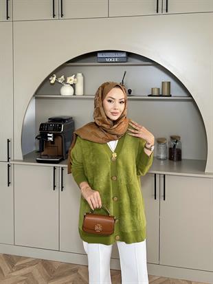 Hope Angora Hırka Yeşil