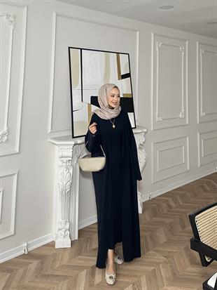 İç Elbiseli Kimono Triko Takım Lacivert