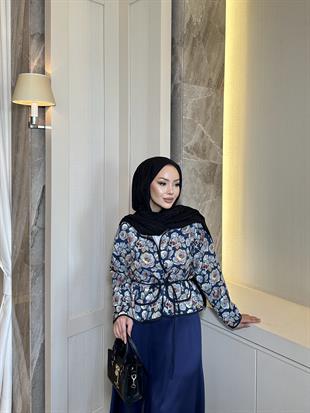 Jasmin Jakar Ceket Lacivert