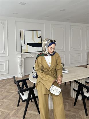 Peka Yakalı Takım Yağ Yeşili