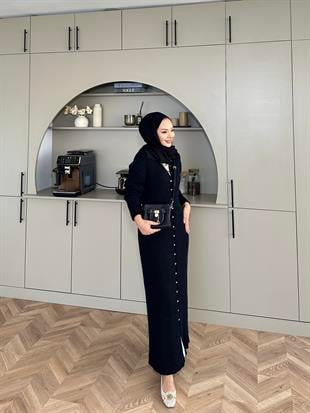 Jayana Uzun Triko Hırka Koyu Lacivert