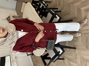 Joy Angora Hırka Bordo