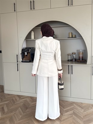 Juno Kemer Detaylı Pantolon Takım Bej (6034)