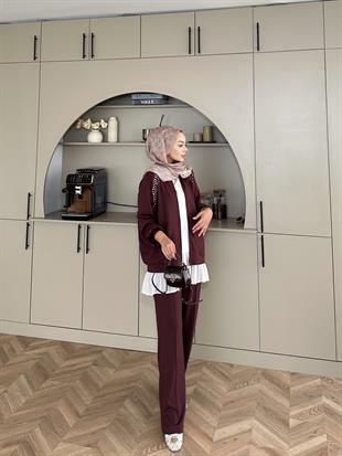 Kai Taşlı Bomber Oysh Takım Bordo