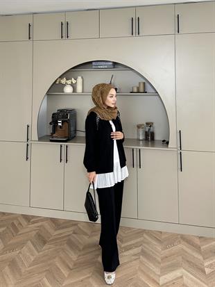 Kai Taşlı Bomber Oysh Takım Siyah