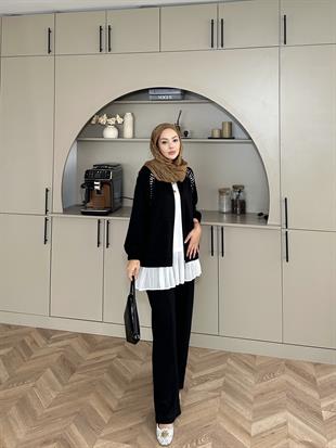 Kai Taşlı Bomber Oysh Takım Siyah