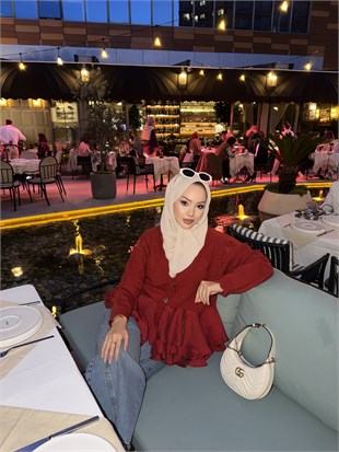Kat Kat Volanlı Hırka Kırmızı (1107)