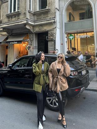 Darel Ribbed Jacket Camel