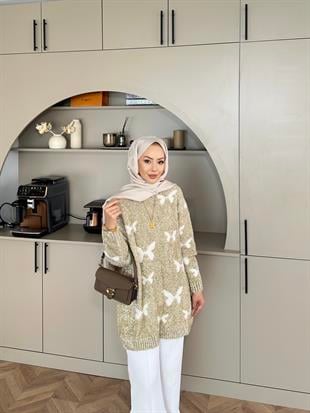 Kelebek Simli Kazak Ekru