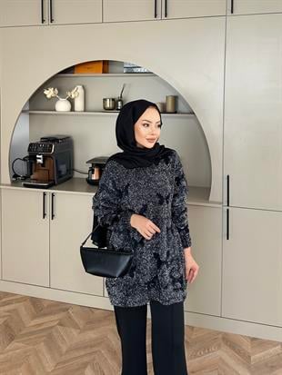 Kelebek Simli Kazak Siyah