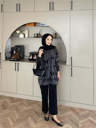 Kelebek Simli Kazak Siyah