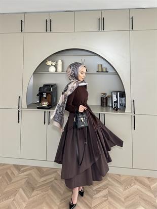 Kendal Paraşüt Elbise Acı Kahve