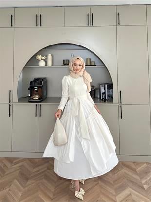 Kendal Paraşüt Elbise Bej