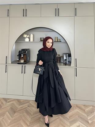 Kendal Paraşüt Elbise Siyah