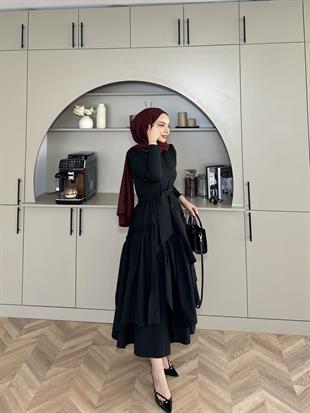 Kendal Paraşüt Elbise Siyah