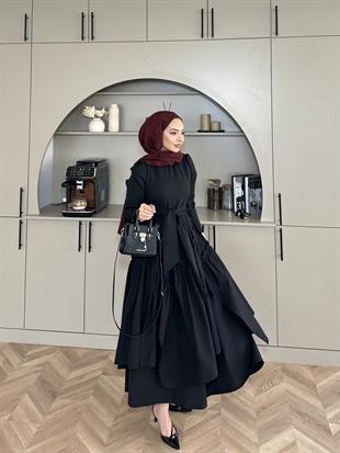 Kendal Paraşüt Elbise Siyah