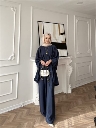 Kevin Yarasa Kol Pantolonlu Takım Lacivert (2024)