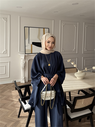 Kevin Yarasa Kol Pantolonlu Takım Lacivert (2024)