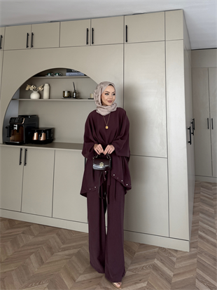 Kevin Yarasa Kol Pantolonlu Takım Mürdüm (2024)