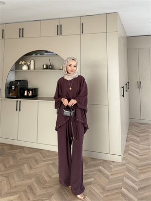 Kevin Yarasa Kol Pantolonlu Takım Mürdüm (2024)