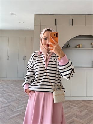 Kora Polo Yaka Kazak Pembe (2934)