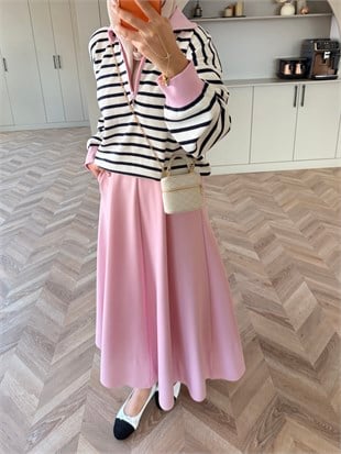 Kora Polo Yaka Kazak Pembe (2934)