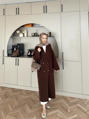 Kruvaze Angora Hırka Acı Kahve