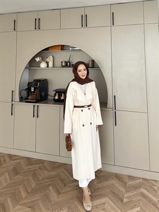 Kruvaze Angora Hırka Bej