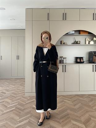 Kruvaze Angora Hırka Siyah