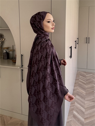 Küllü Mürdüm VA Dama Desen Naia Şal 