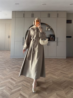 Laube Bağlamalı Modal Elbise Taş (2335) 
