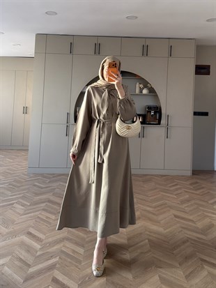 Laube Bağlamalı Modal Elbise Taş (2335) 